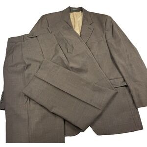 Lauren Ralph Lauren Brown Wool Suit Jacket Size 40/42 Free Pants Size 32"x28.5"